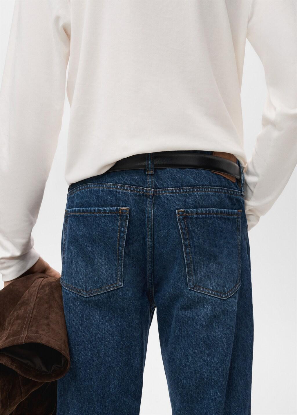 Blue Moby Straight-Fit Dark-Wash Jeans, Open Blue, large image number 6