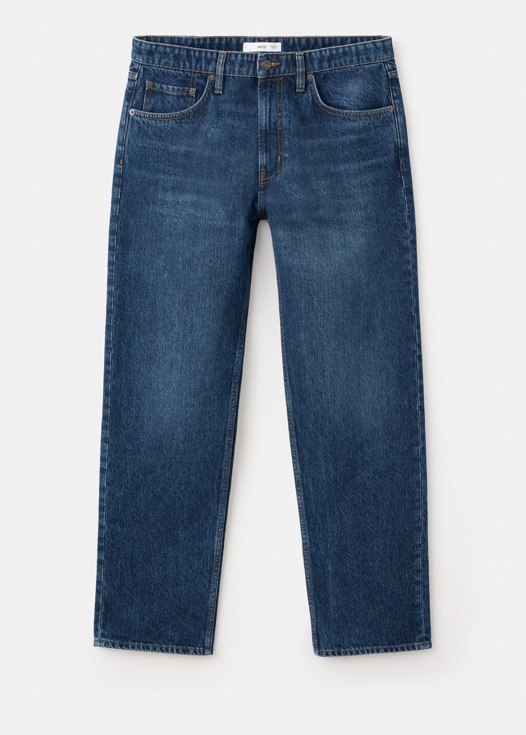 Blue Moby Straight-Fit Dark-Wash Jeans, Open Blue, large image number 8