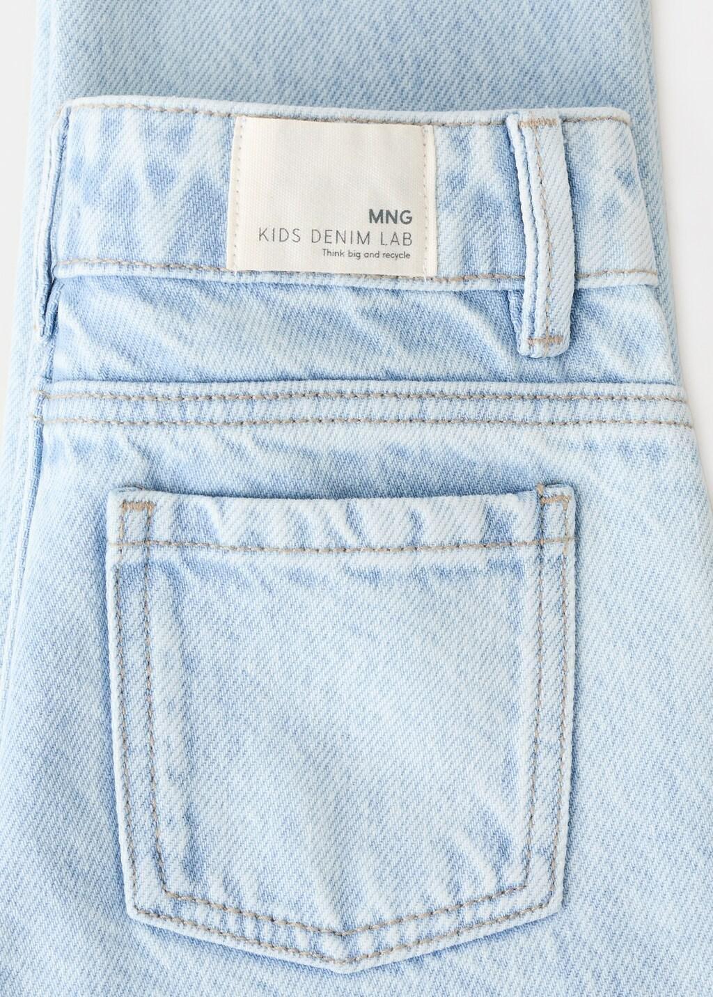 Blue Straight Cotton Jeans, Baby Boy, Open Blue, large image number 3