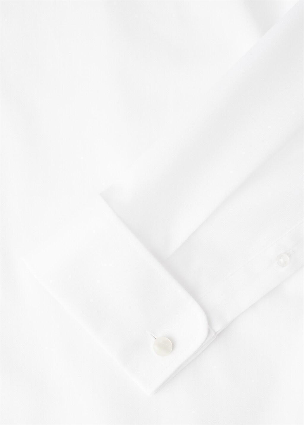 White Slim-Fit Twill Fabric Suit With Shirt Cufflinks, White, medium