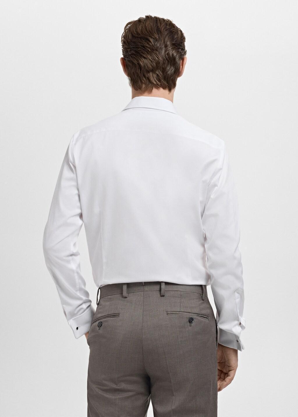 White Slim-Fit Twill Fabric Suit With Shirt Cufflinks, White, medium