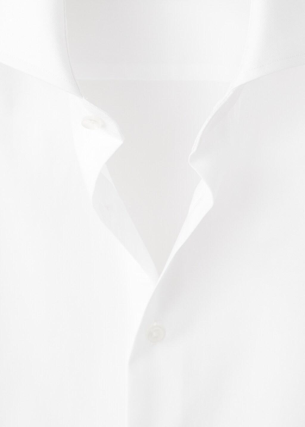 White Slim-Fit Twill Fabric Suit With Shirt Cufflinks, White, large image number 5