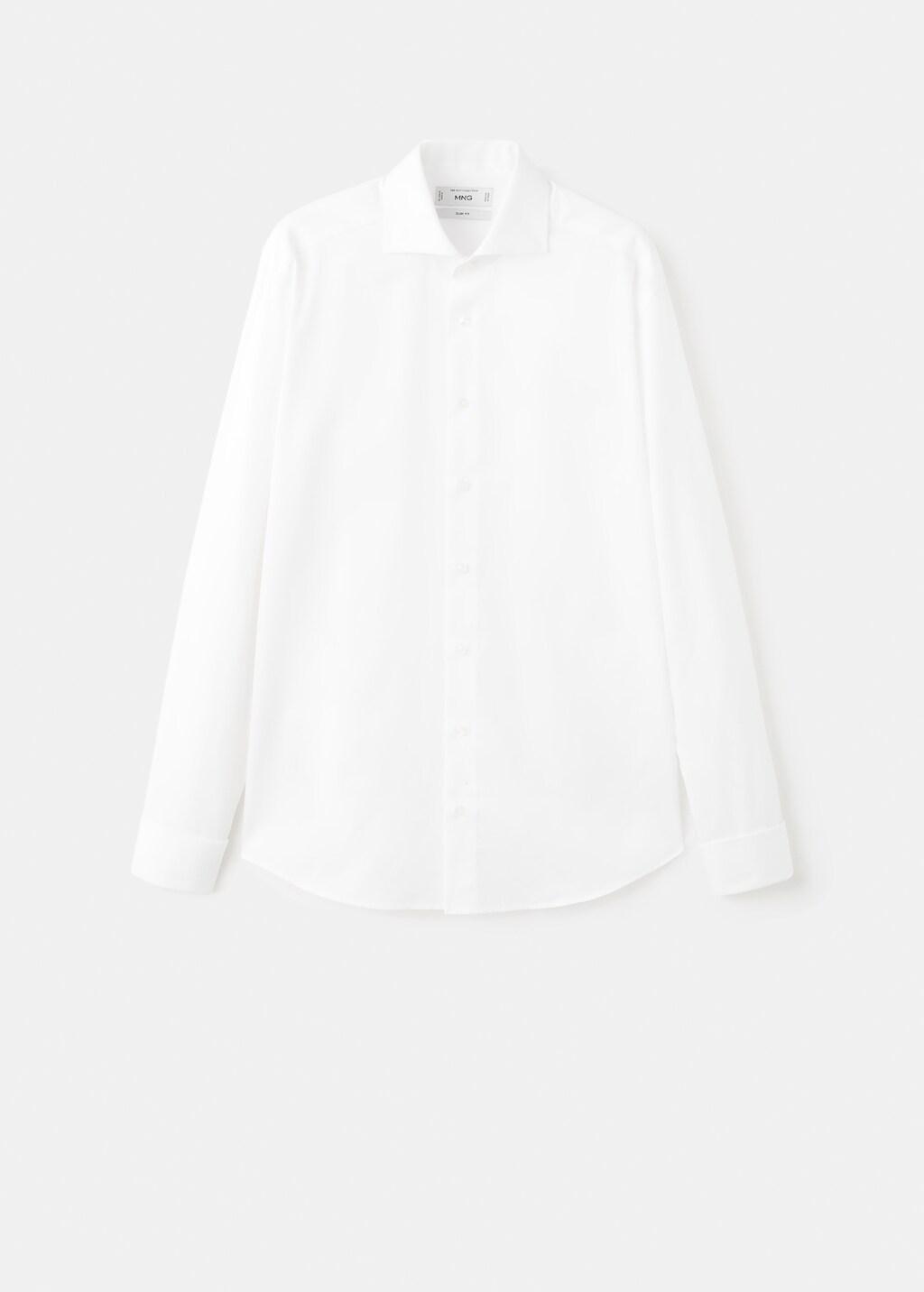 White Slim-Fit Twill Fabric Suit With Shirt Cufflinks, White, large image number 7