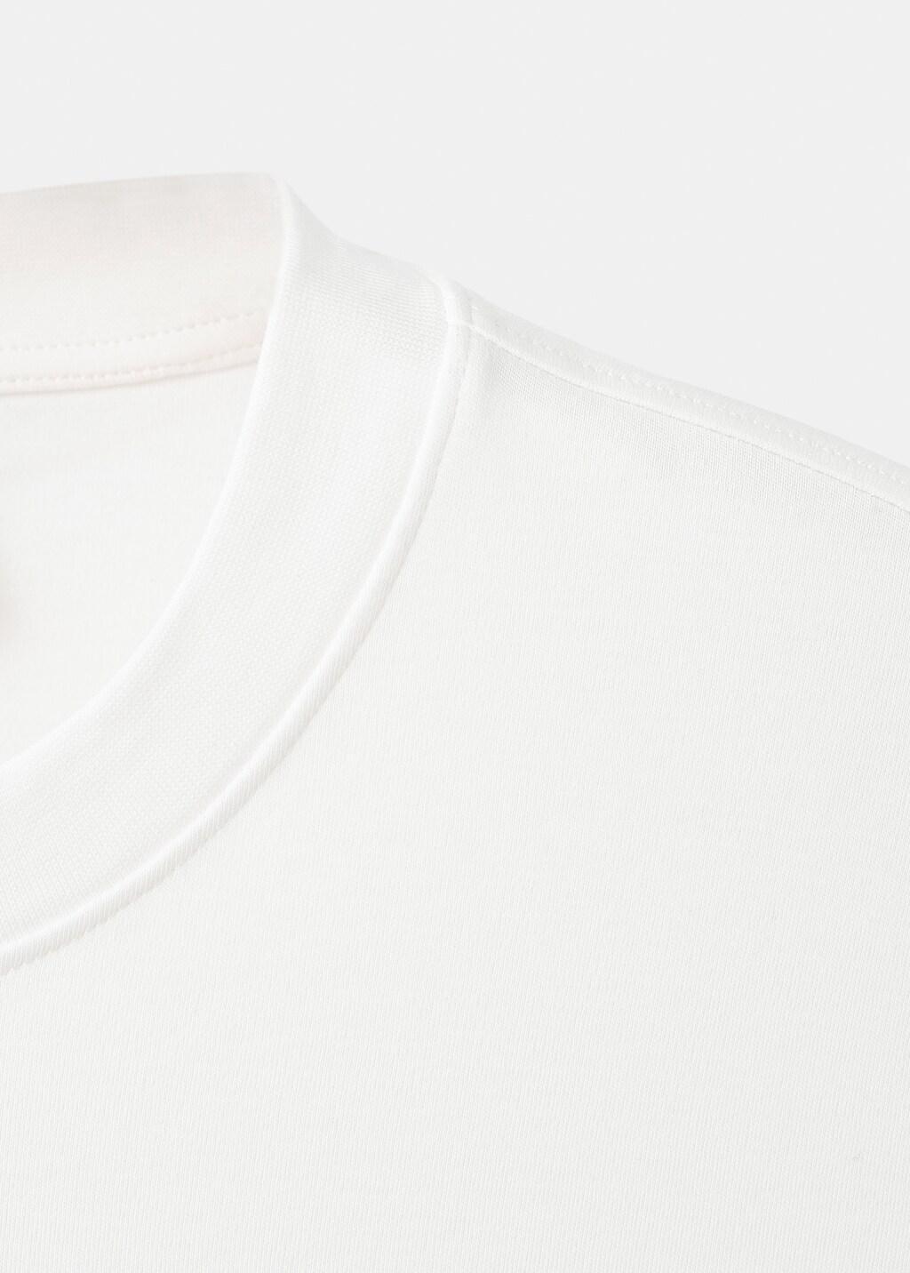 White Medium Weight Regular Fit T-Shirt, Natural White, large image number 1