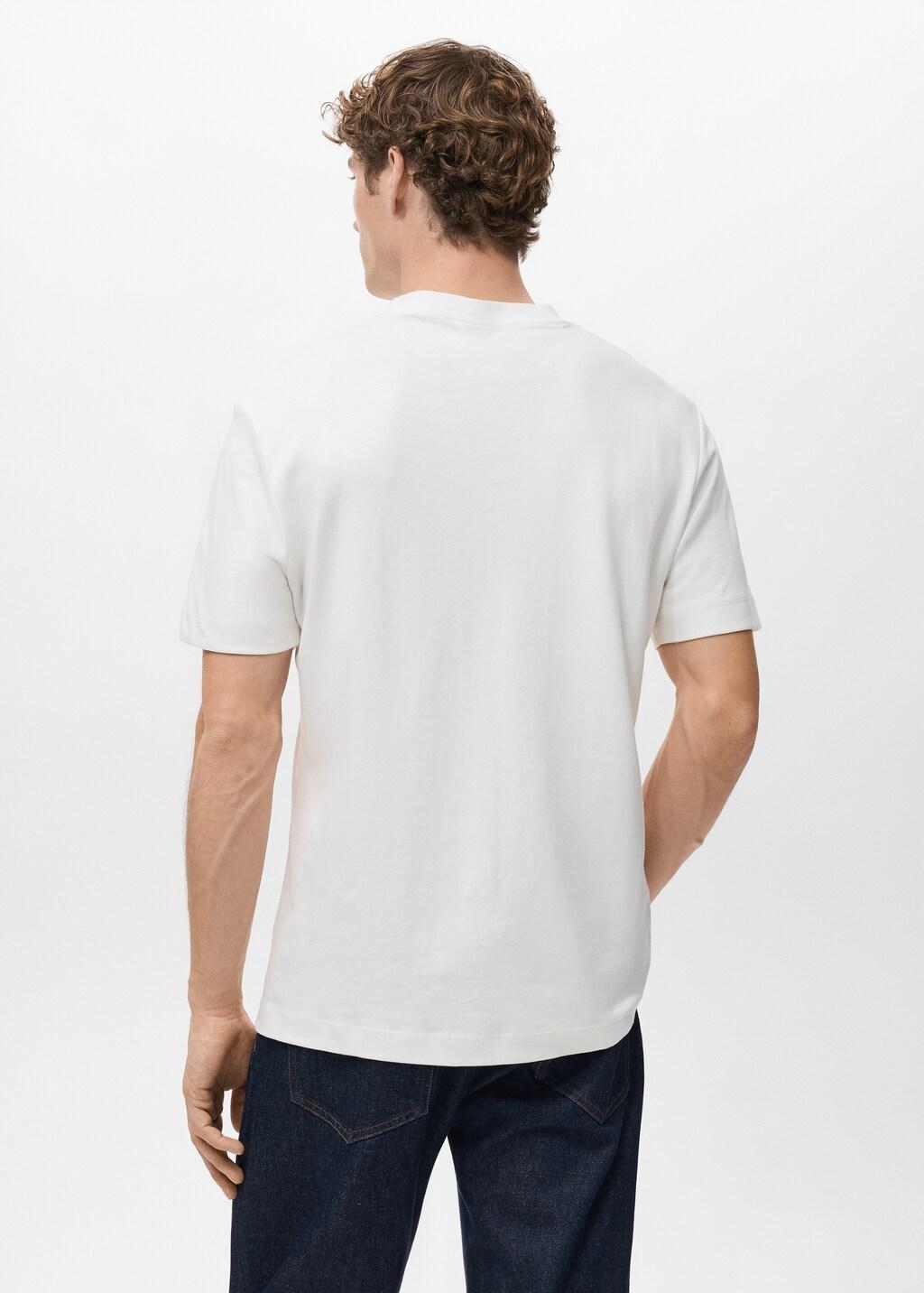 White Medium Weight Regular Fit T-Shirt, Natural White, large image number 2