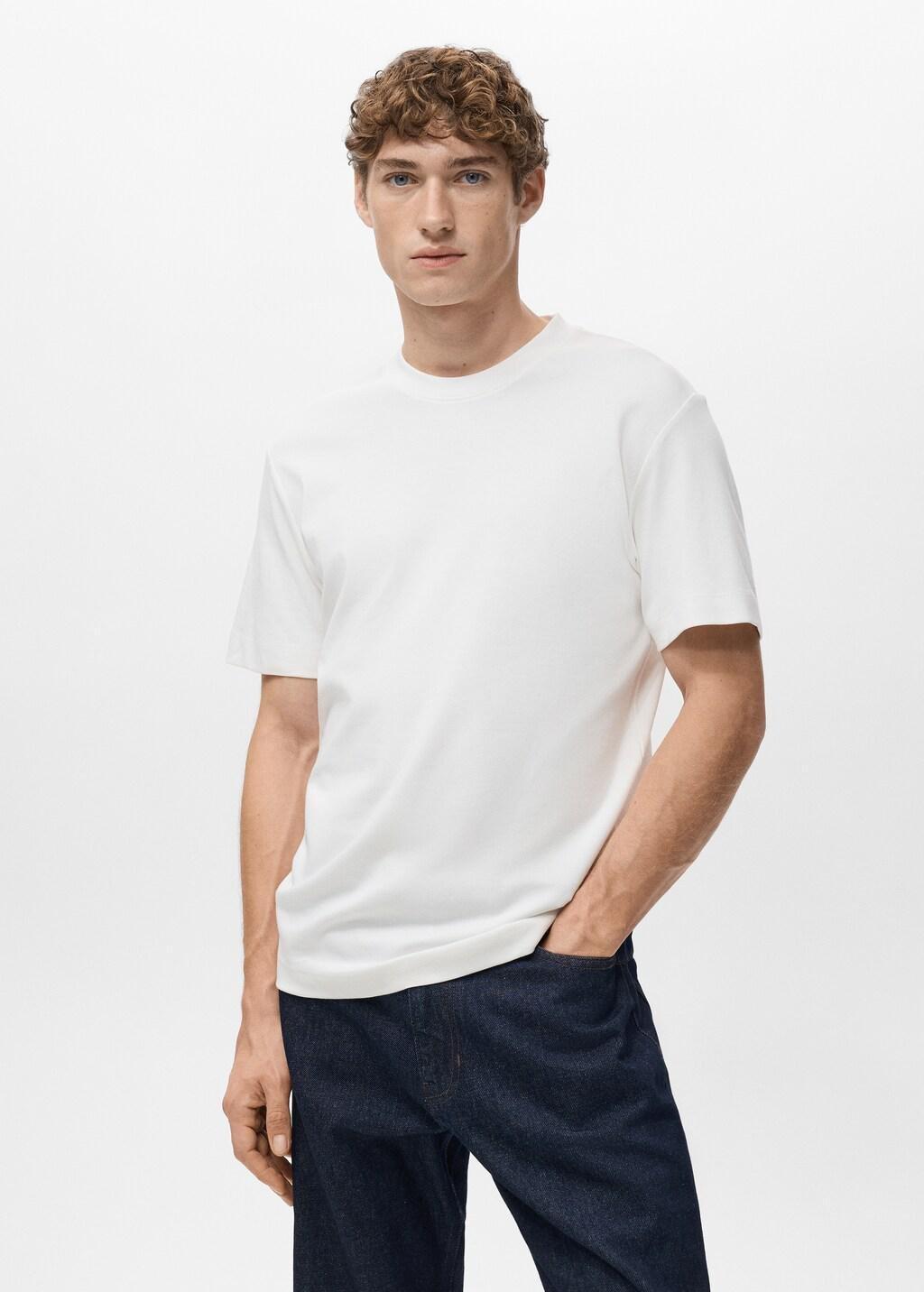 White Medium Weight Regular Fit T-Shirt, 0201_02, large image number 3