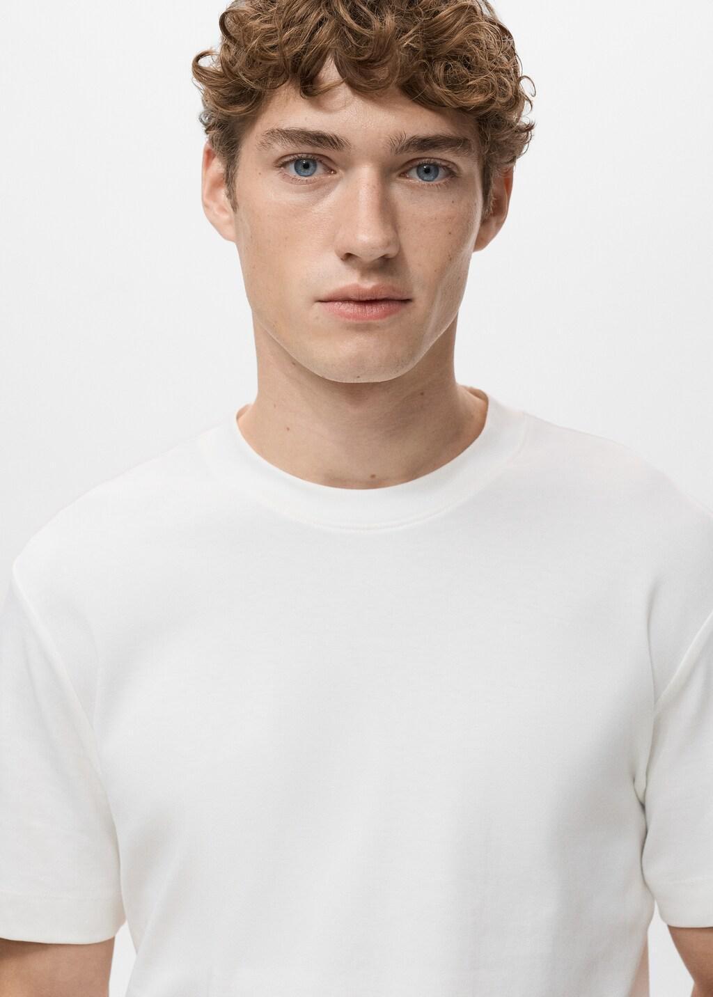White Medium Weight Regular Fit T-Shirt, 0201_02, large image number 4