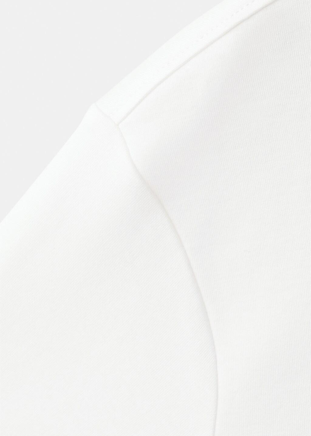 White Medium Weight Regular Fit T-Shirt, 0201_02, large image number 5