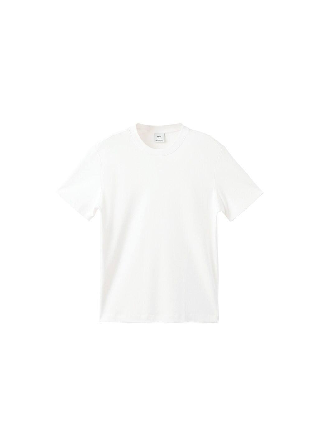 White Medium Weight Regular Fit T-Shirt, Natural White, large image number 6