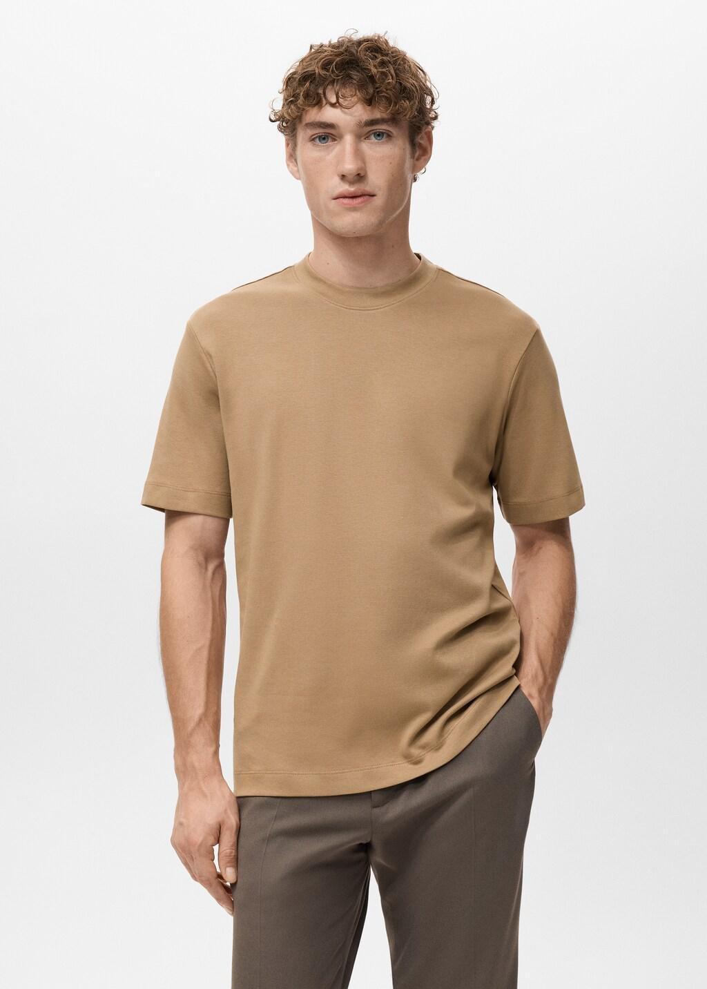 Brown Medium Weight Regular Fit T-Shirt, Medium Brown, large image number 3