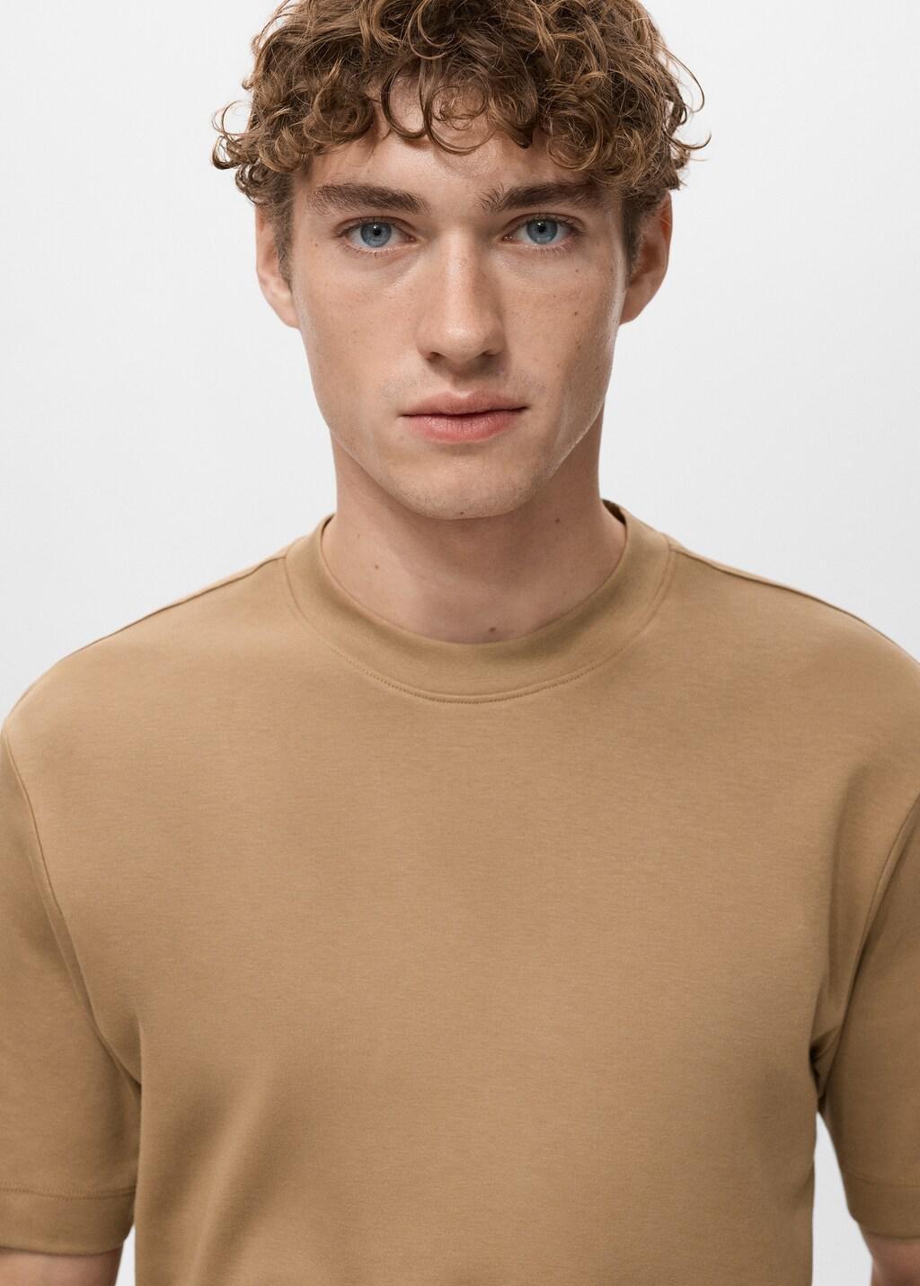 Brown Medium Weight Regular Fit T-Shirt, Medium Brown, large image number 4