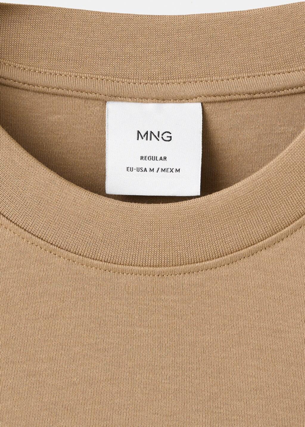Brown Medium Weight Regular Fit T-Shirt, Medium Brown, large image number 5