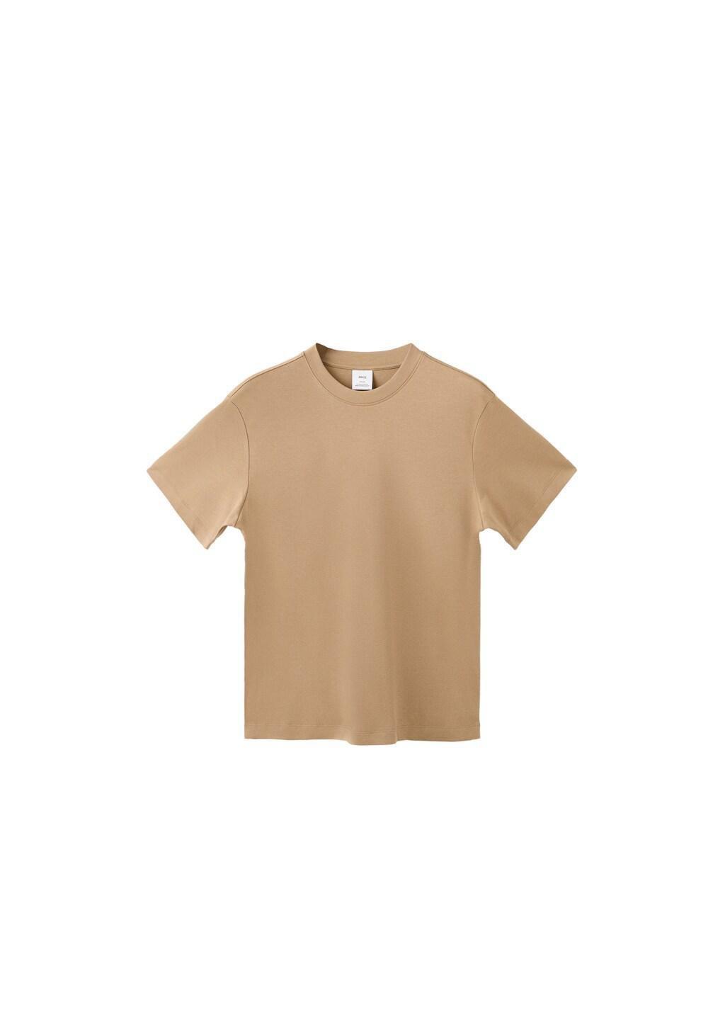 Brown Medium Weight Regular Fit T-Shirt, Medium Brown, large image number 6