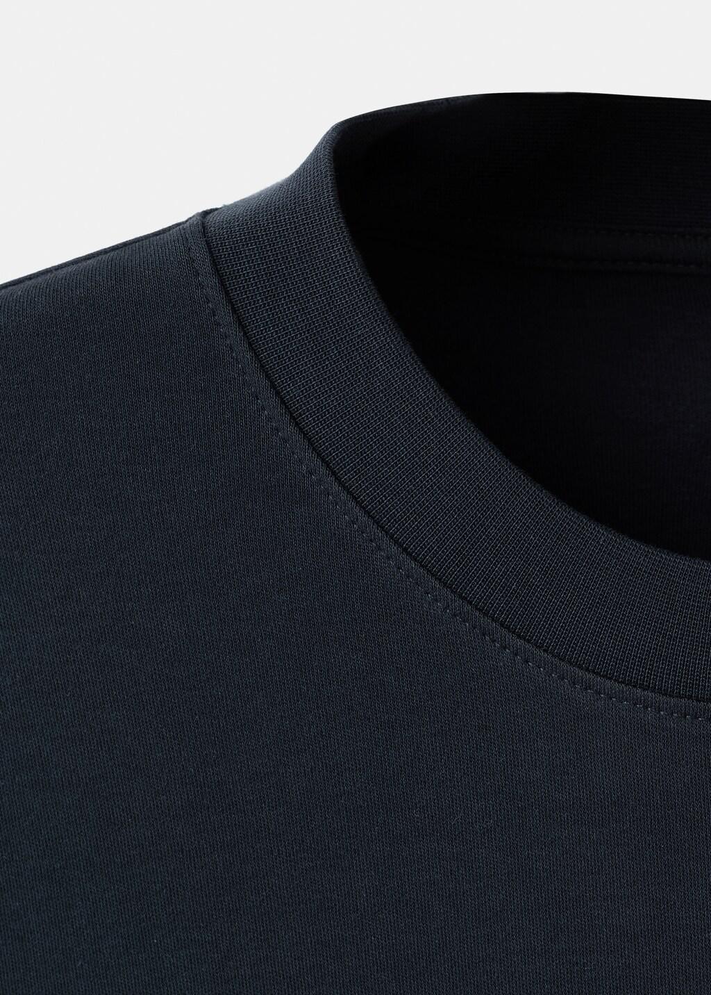 Navy Medium Weight Regular Fit T-Shirt, Navy, large image number 1