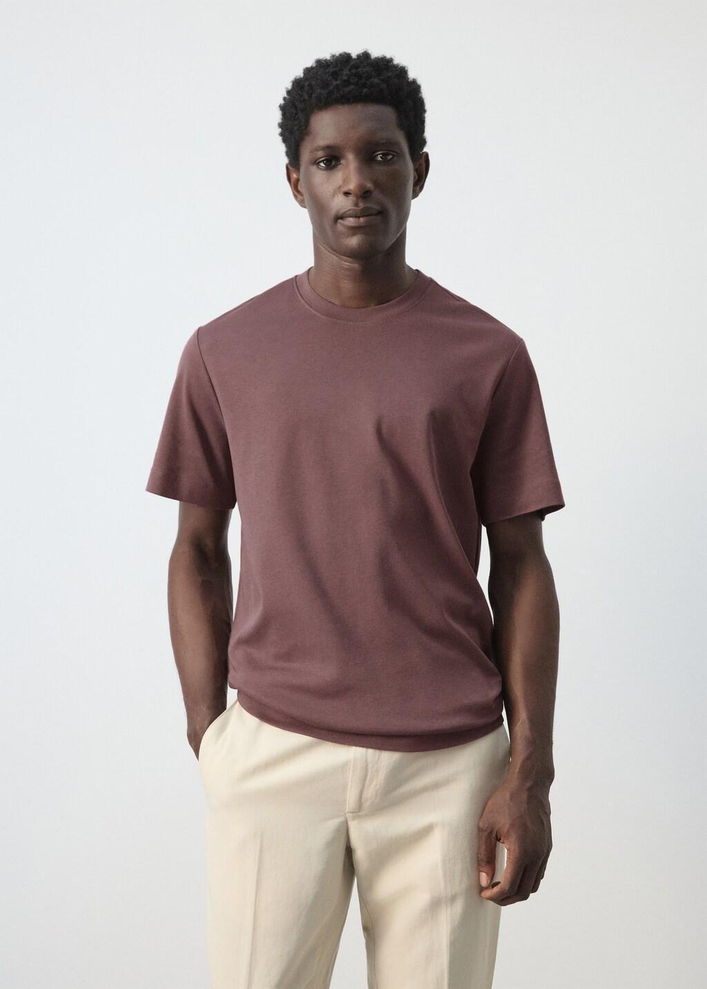 Purple Medium Weight Regular Fit T-Shirt, 0201_66, large image number 3
