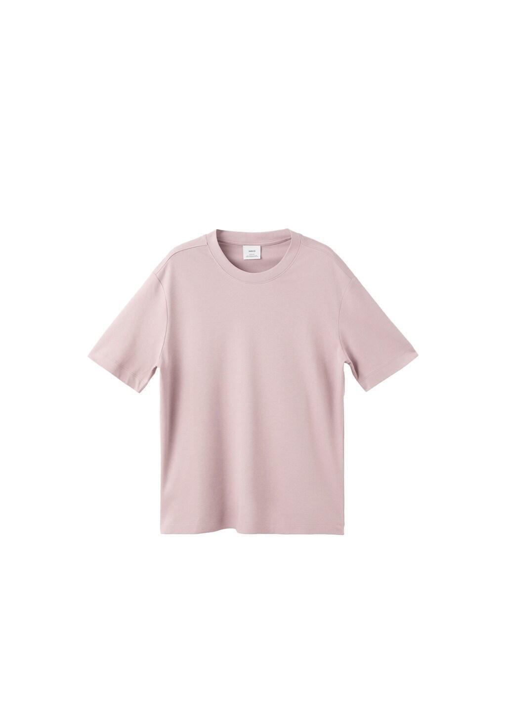 Pink Medium Weight Regular Fit T-Shirt, Light-Pastel Pink, large image number 7