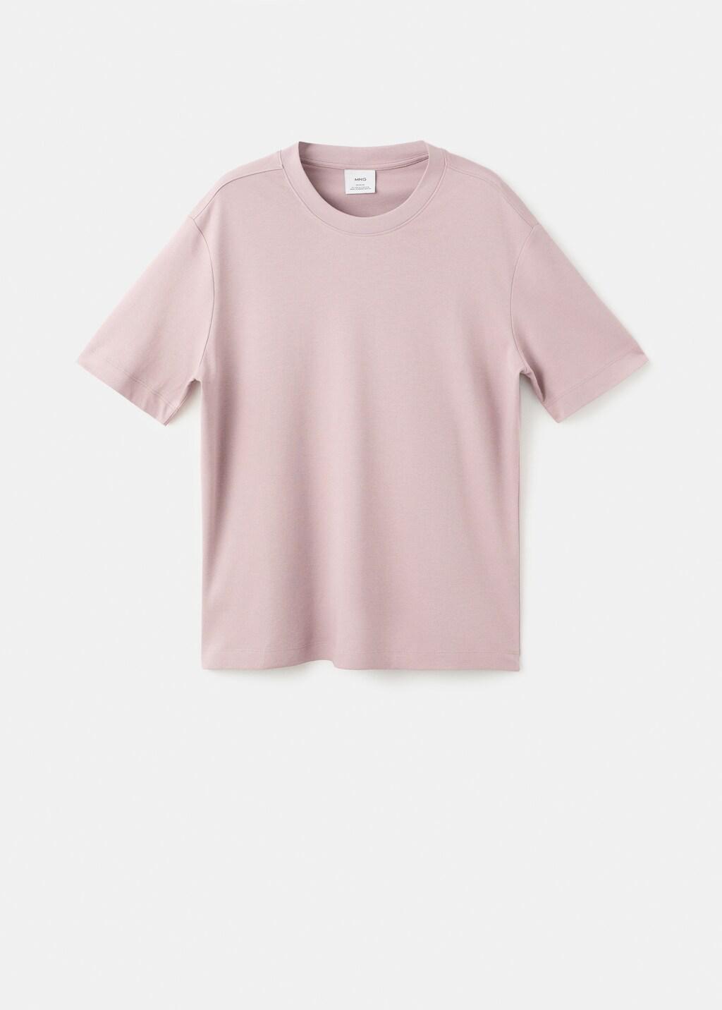 Pink Medium Weight Regular Fit T-Shirt, Light-Pastel Pink, large image number 8