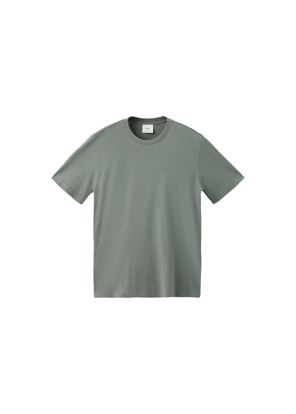 Green Cotton Slim-Fit T-Shirt, Medium Green, large image number 5
