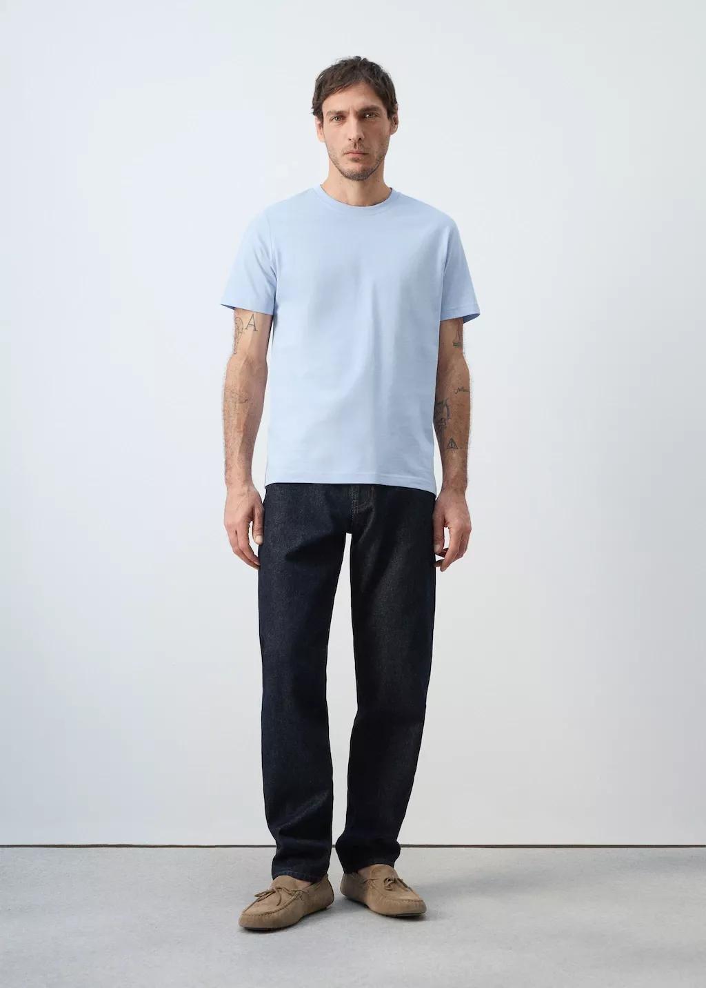 LT-PASTEL BLUE 100% cotton slim-fit t-shirt, Women, Light-Pastel Blue, large image number 0