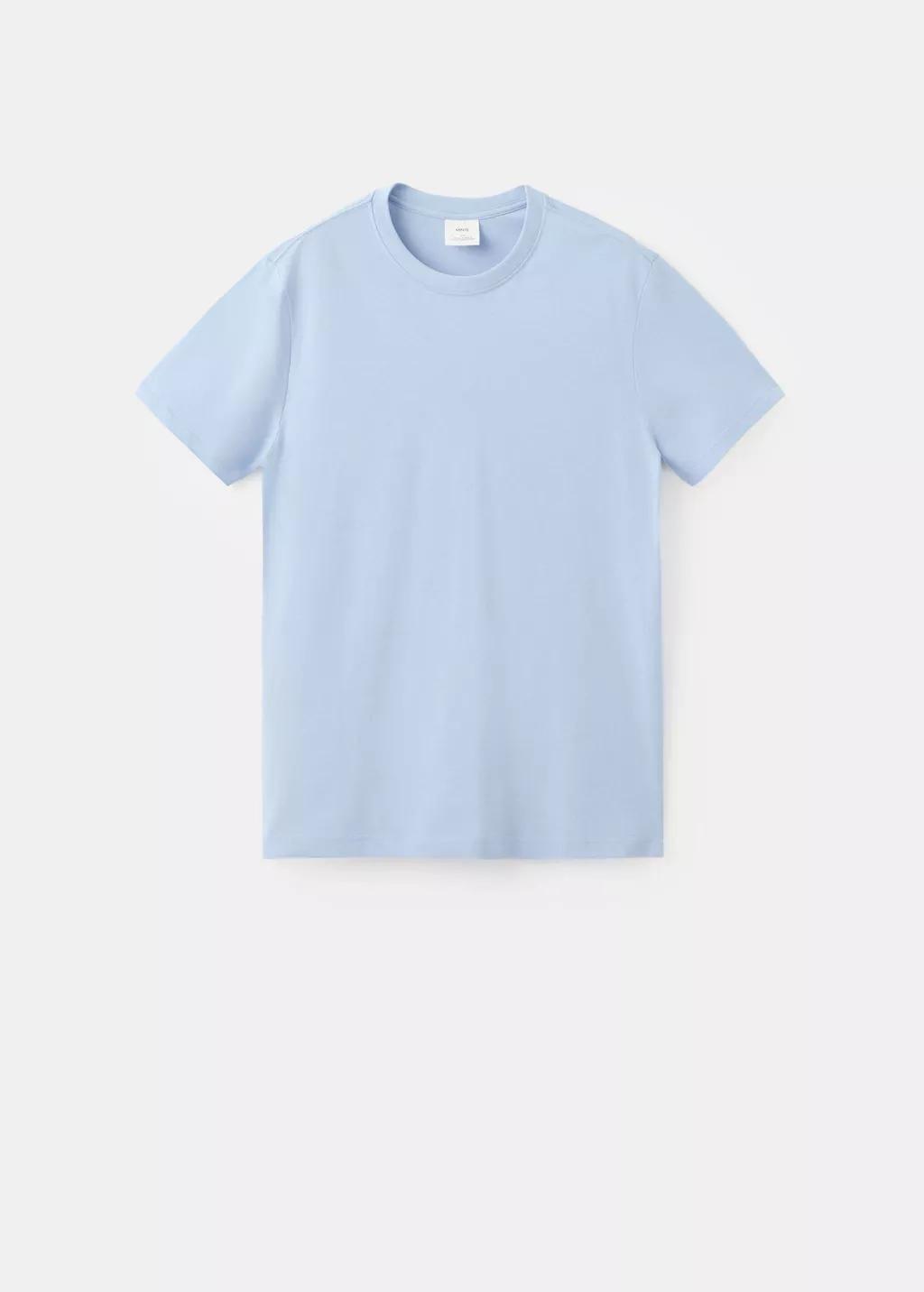 LT-PASTEL BLUE 100% cotton slim-fit t-shirt, Women, Light-Pastel Blue, large image number 7