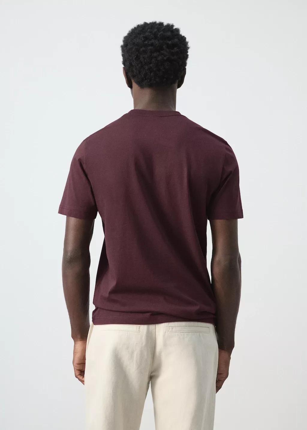 Purple 100% Cotton Slim-Fit T-Shirt, Dark Purple, large image number 2