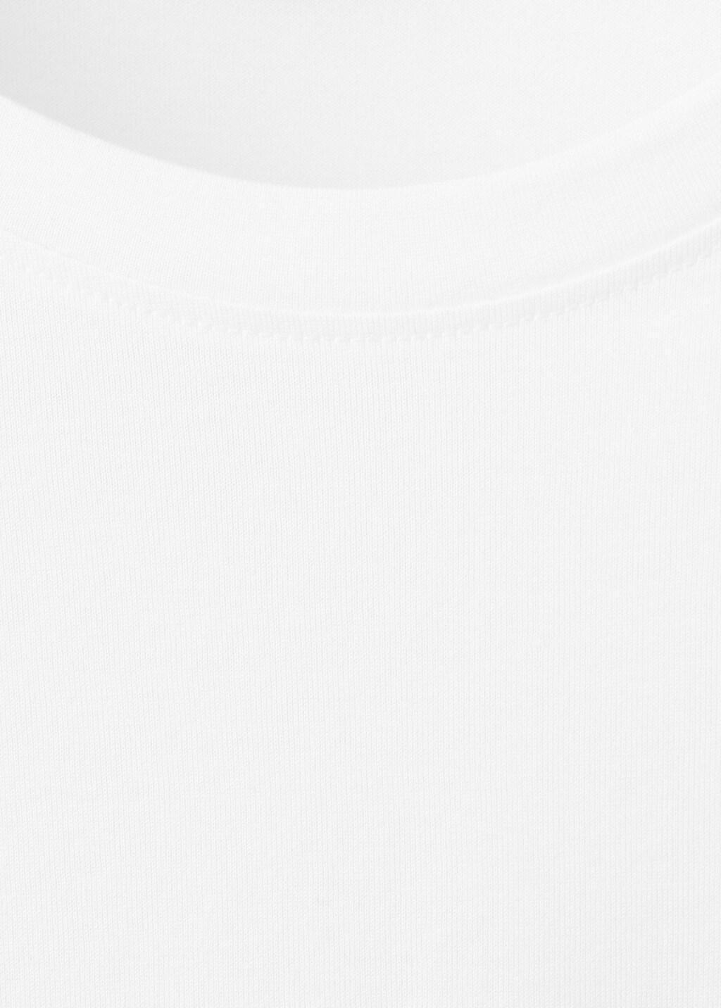 White Cotton T-Shirt Regular Fit, White, medium