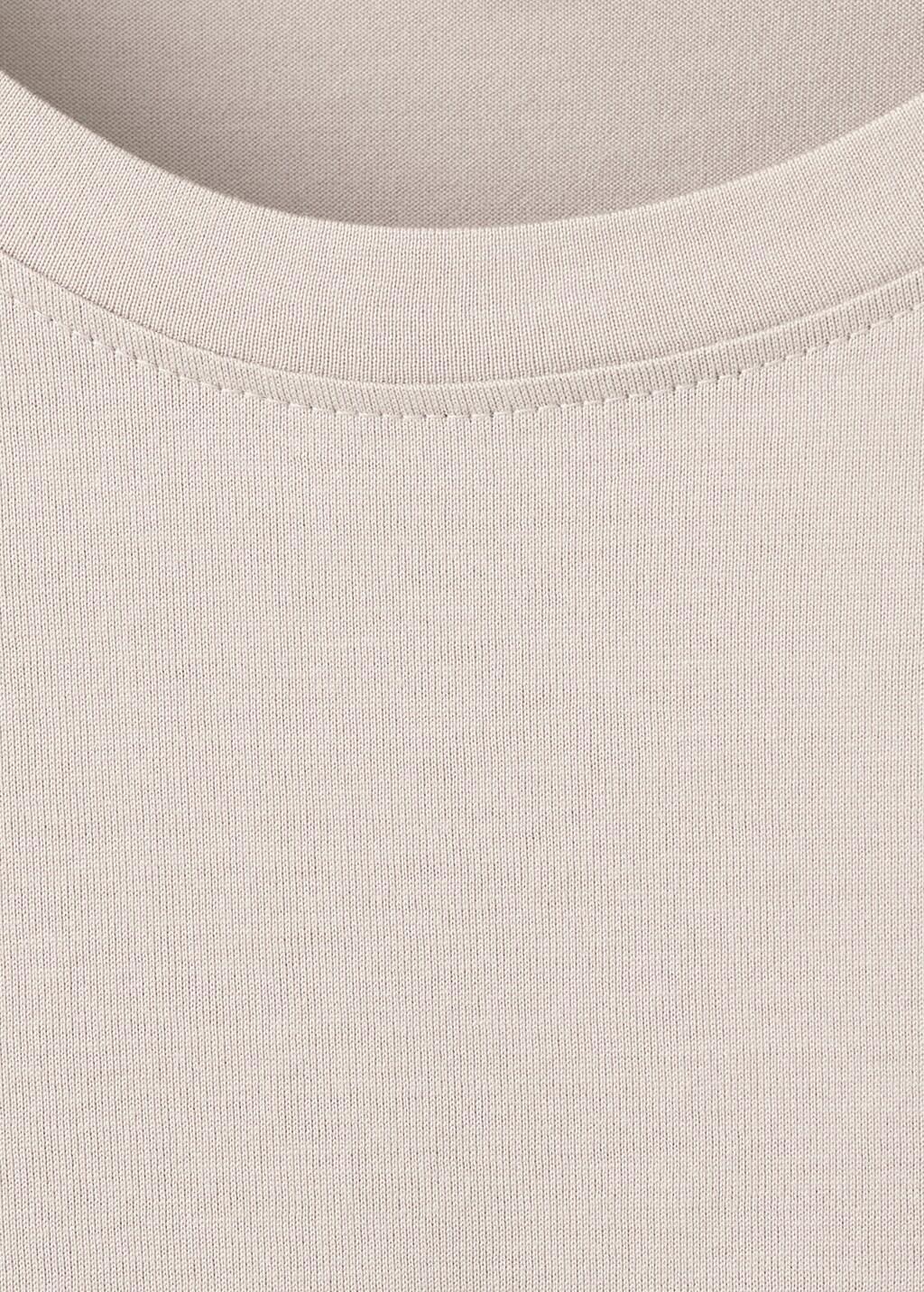 Brown Cotton T-Shirt Regular Fit, Light Pastel Brown, large image number 1