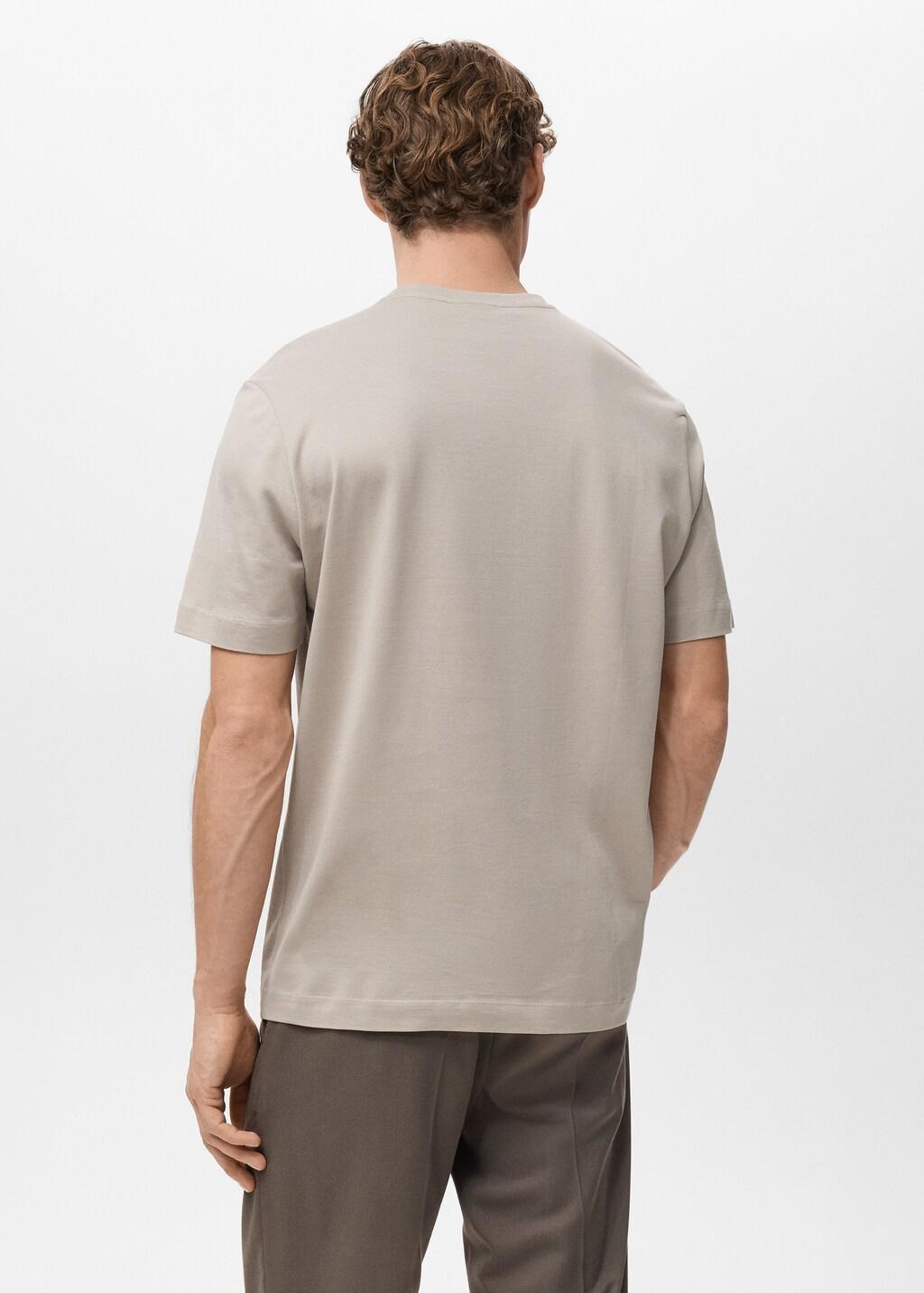 Brown Cotton T-Shirt Regular Fit, Light Pastel Brown, large image number 2