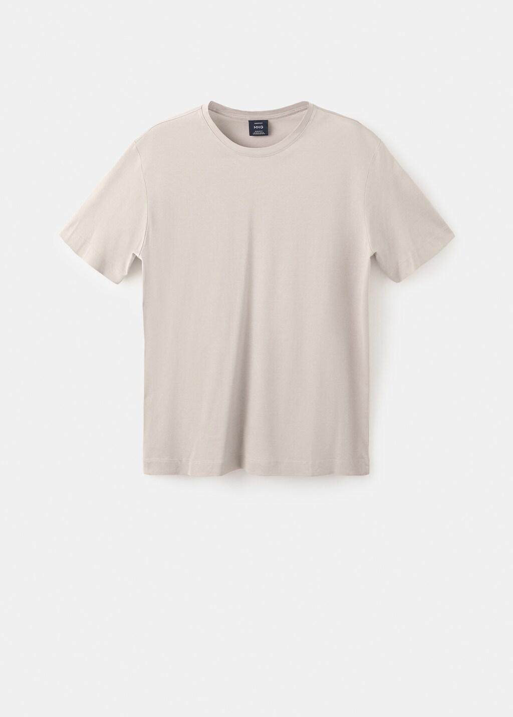 Brown Cotton T-Shirt Regular Fit, Light Pastel Brown, large image number 7