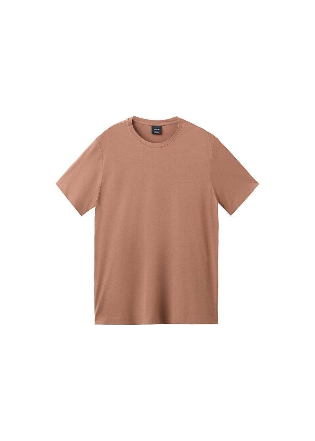 Orange Lt Pastel 100% Cotton T-Shirt Regular Fit, Light-Pastel Orange, large image number 6