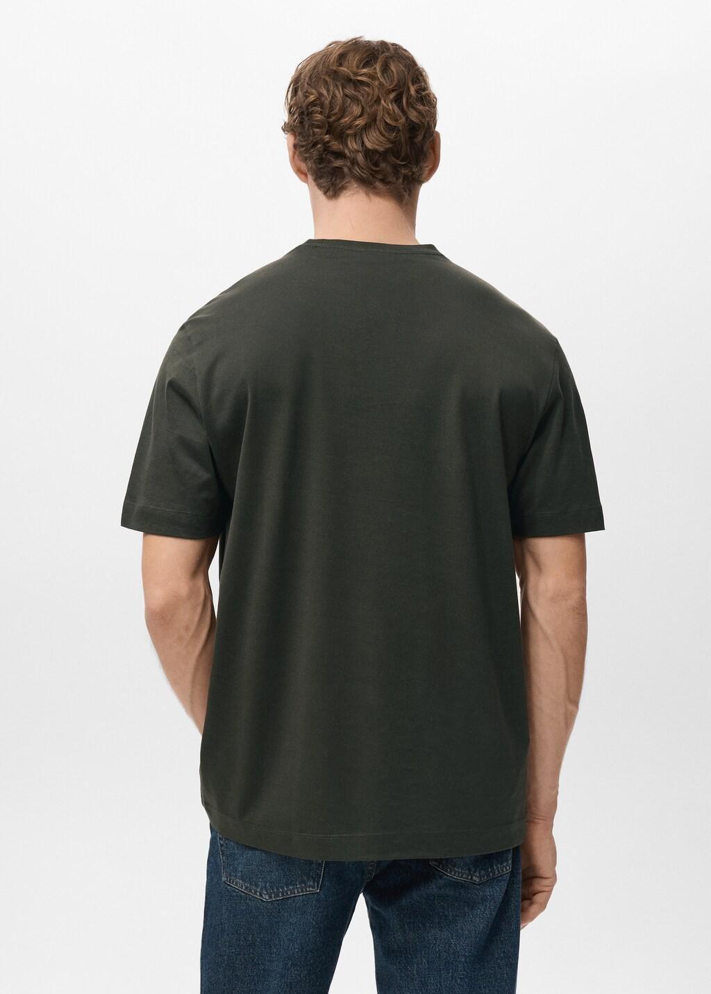 Brown Cotton T-Shirt Regular Fit, Dark Brown, large image number 2