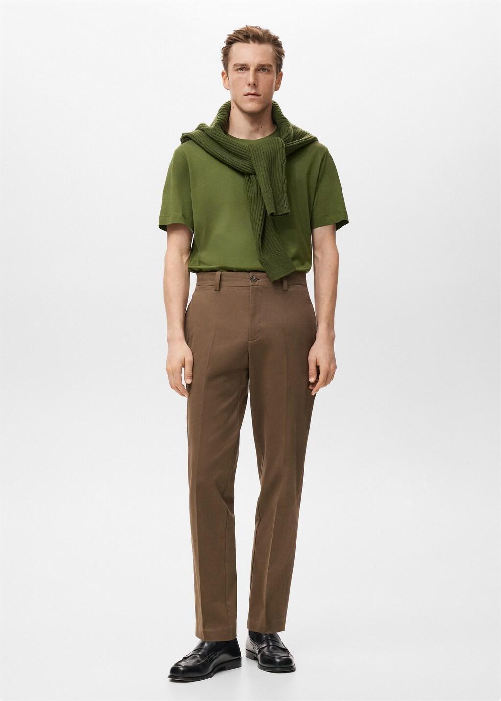 Green Cotton T-Shirt Regular Fit, Green, large image number 0