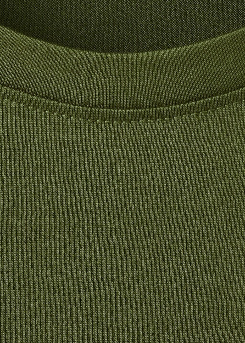 Green Cotton T-Shirt Regular Fit, Green, large image number 1