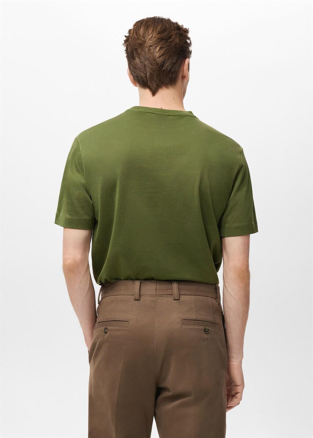 Green Cotton T-Shirt Regular Fit, Green, large image number 2