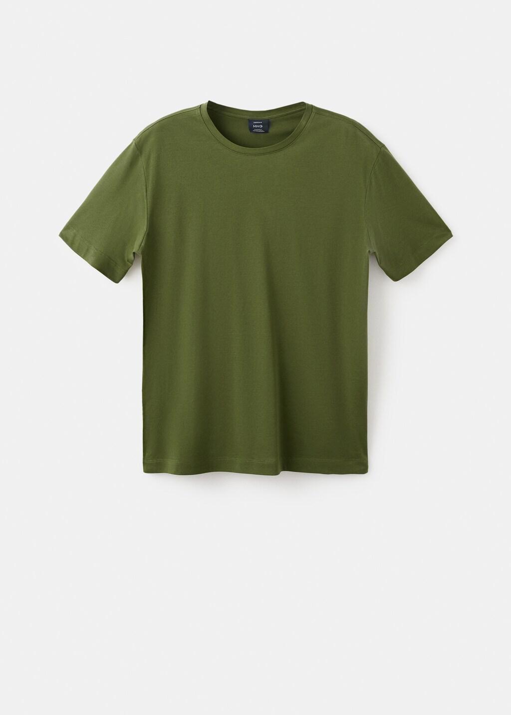 Green Cotton T-Shirt Regular Fit, Green, large image number 7