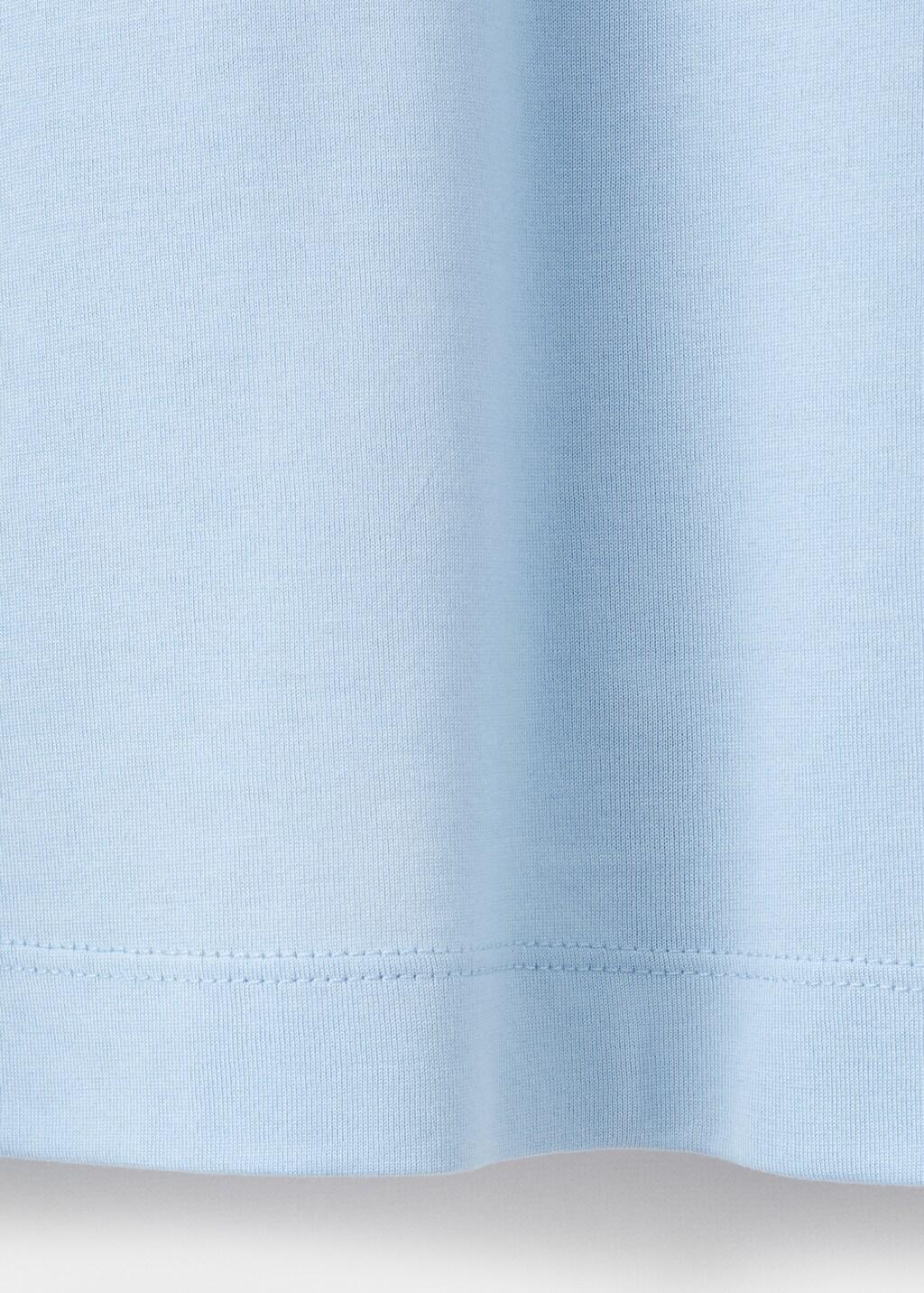 Blue Cotton T-Shirt Regular Fit, Light-Pastel Blue, large image number 5