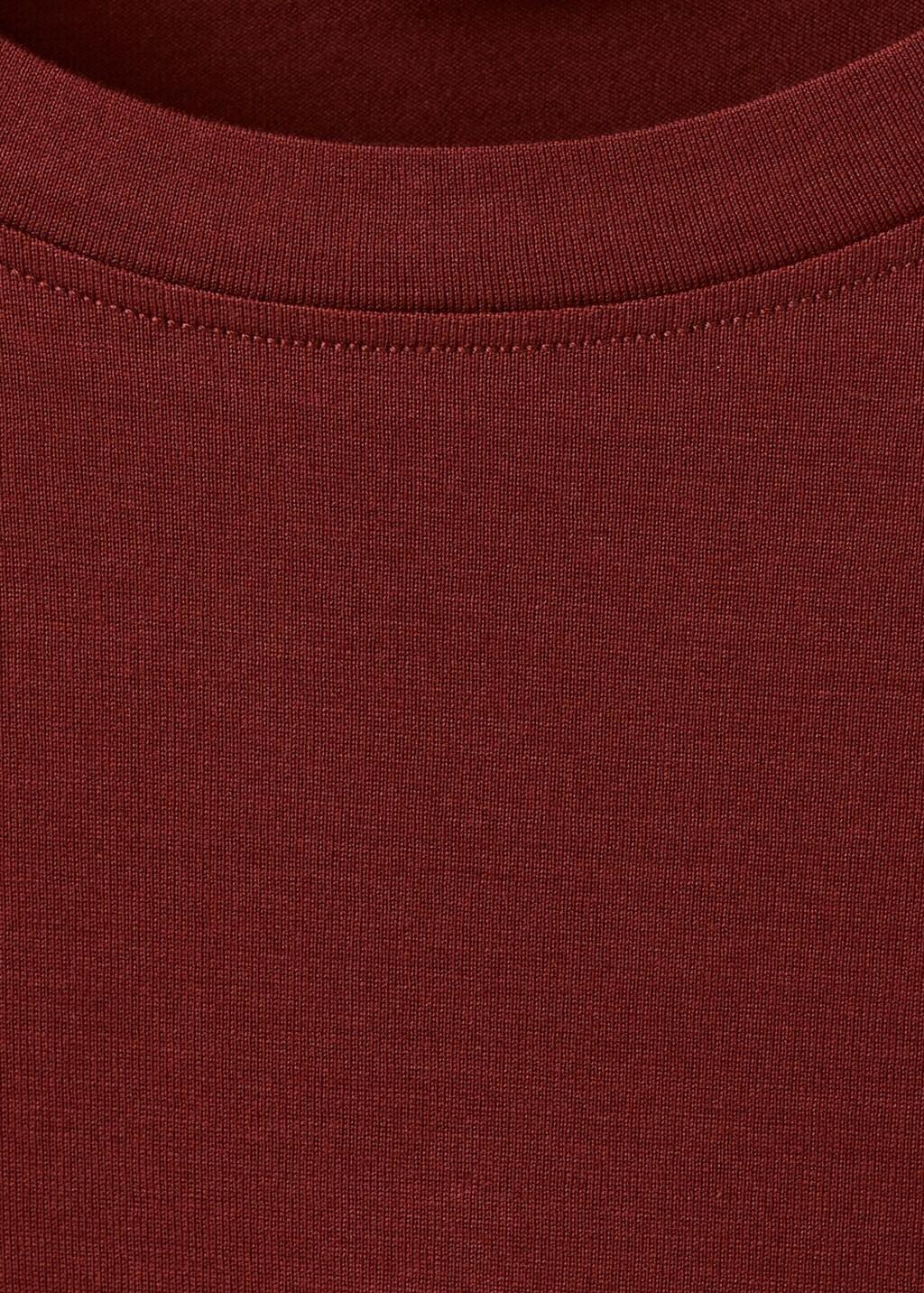 Red Cotton T-Shirt Regular Fit, Dark Red, large image number 1