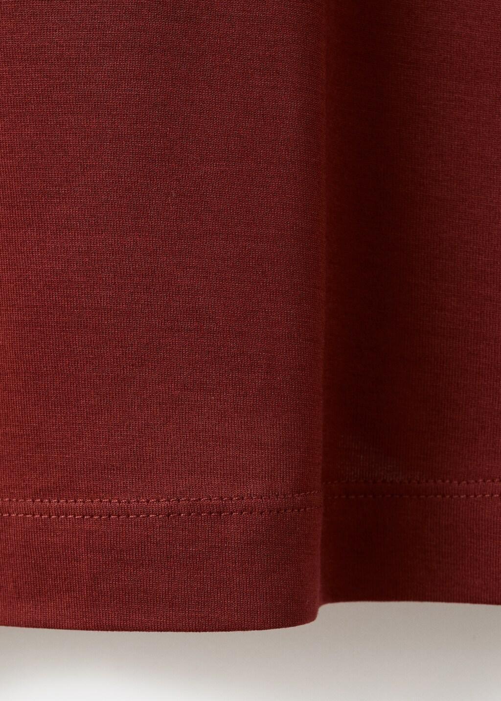 Red Cotton T-Shirt Regular Fit, Dark Red, large image number 5