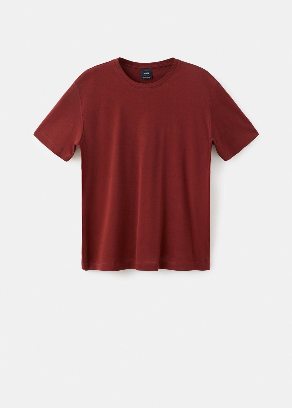 Red Cotton T-Shirt Regular Fit, Dark Red, large image number 7