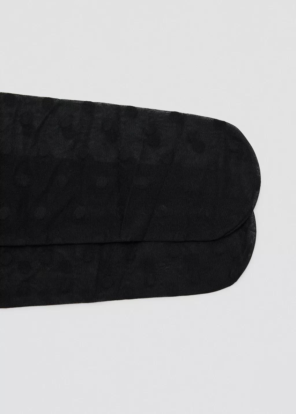 BLACK Polka-dot sheer stockings, Black, large image number 2