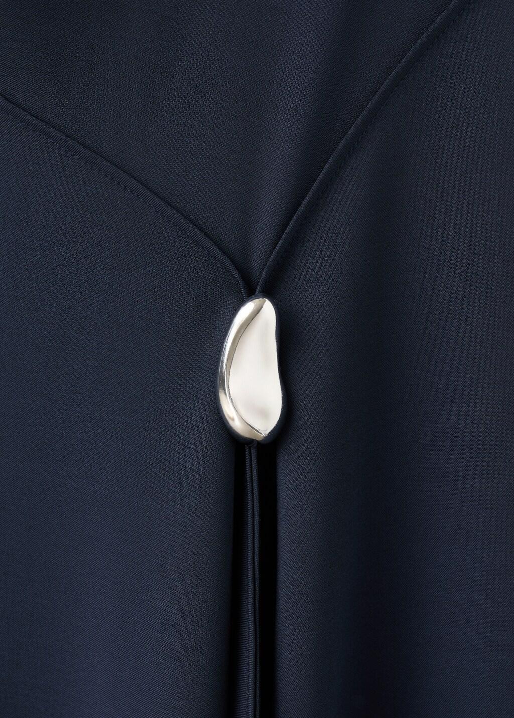 Navy A-Line Dress With Metal Embellishment, Navy, large image number 1