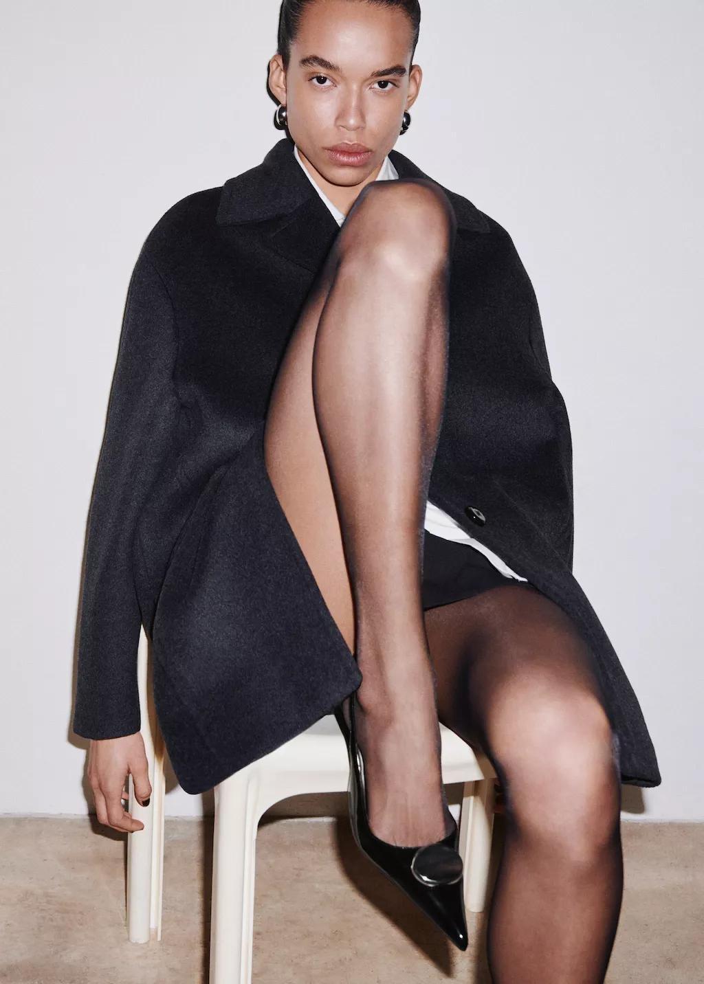 Black Patent Leather High-Heeled Shoes With Metal Detail, Black, large image number 0