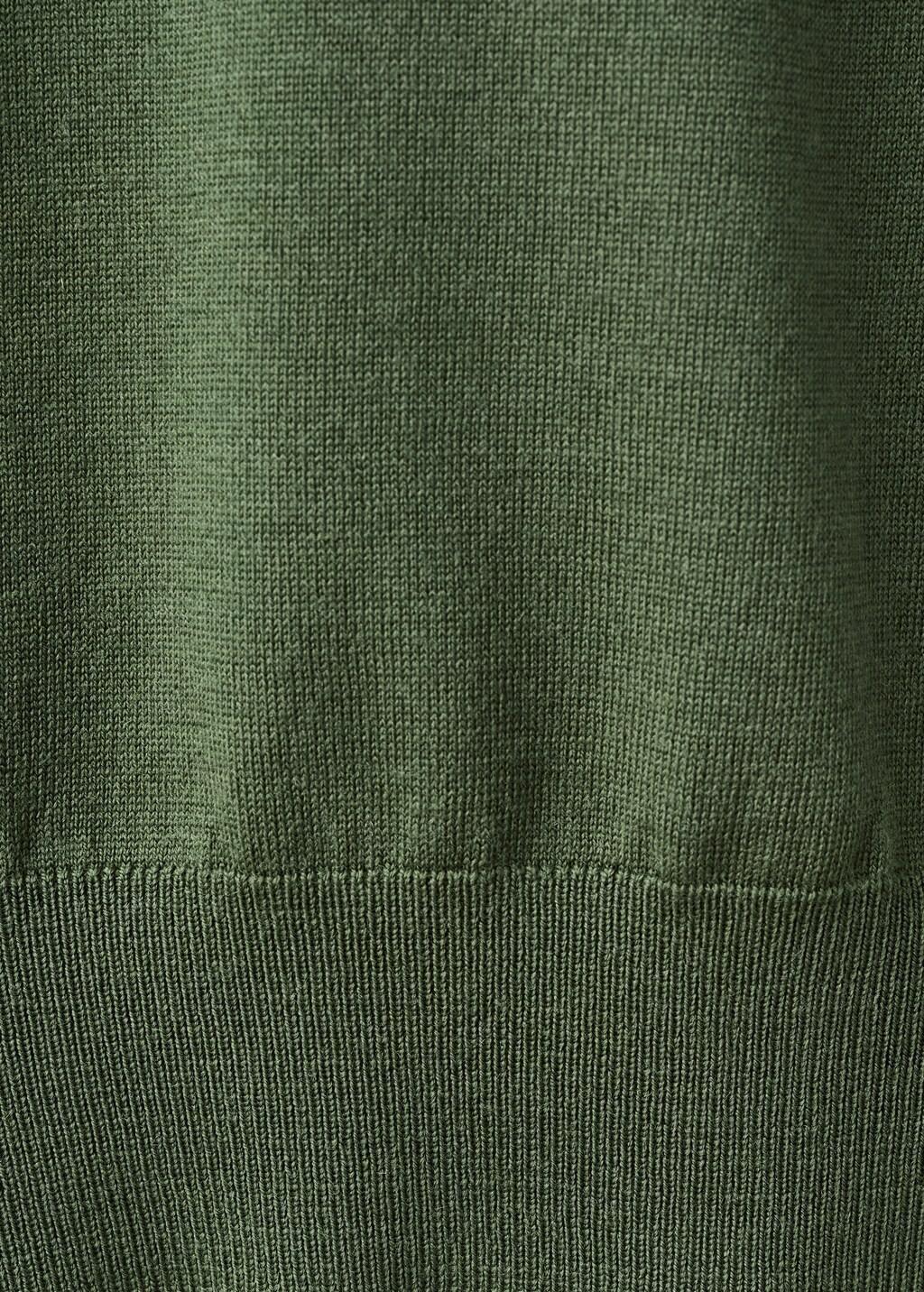 Green Merino Wool Crew Neck Sweater, Green, large image number 5