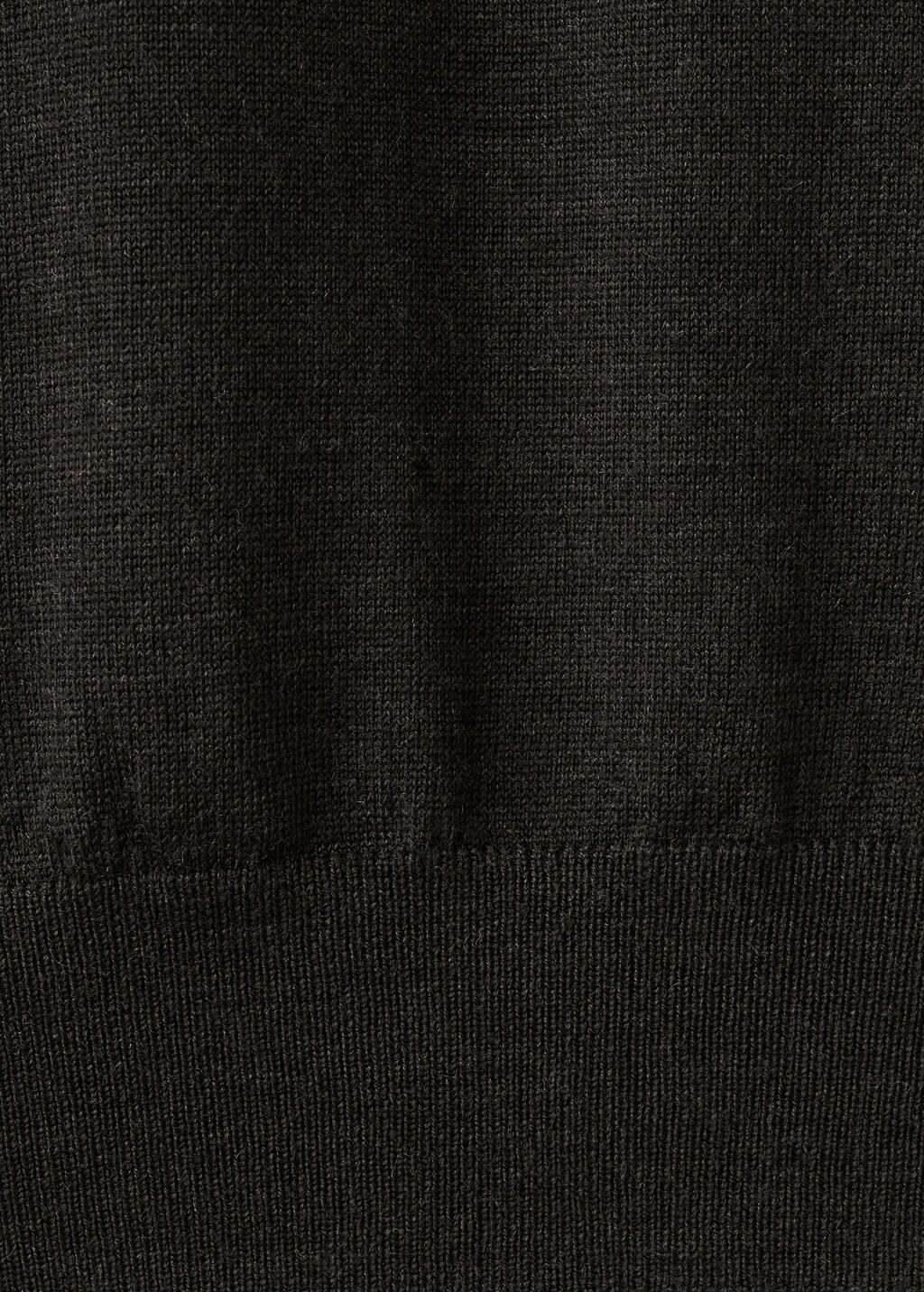 Brown Merino Wool Roll Neck Jumper, Dark Brown, large image number 5