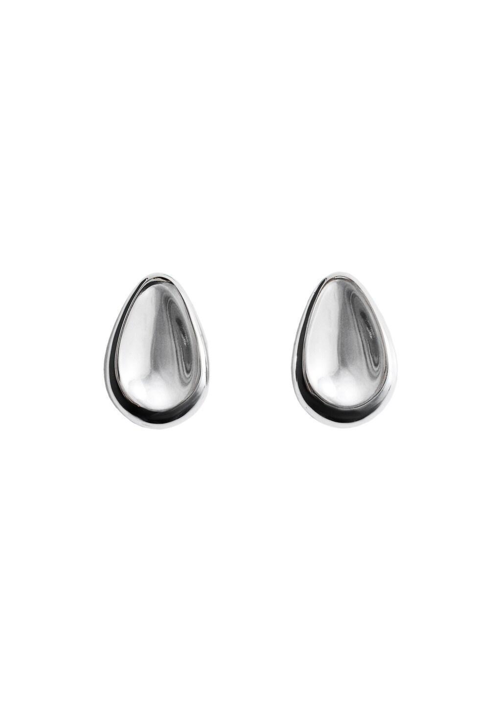 Silver Drop Earrings, Silver, medium