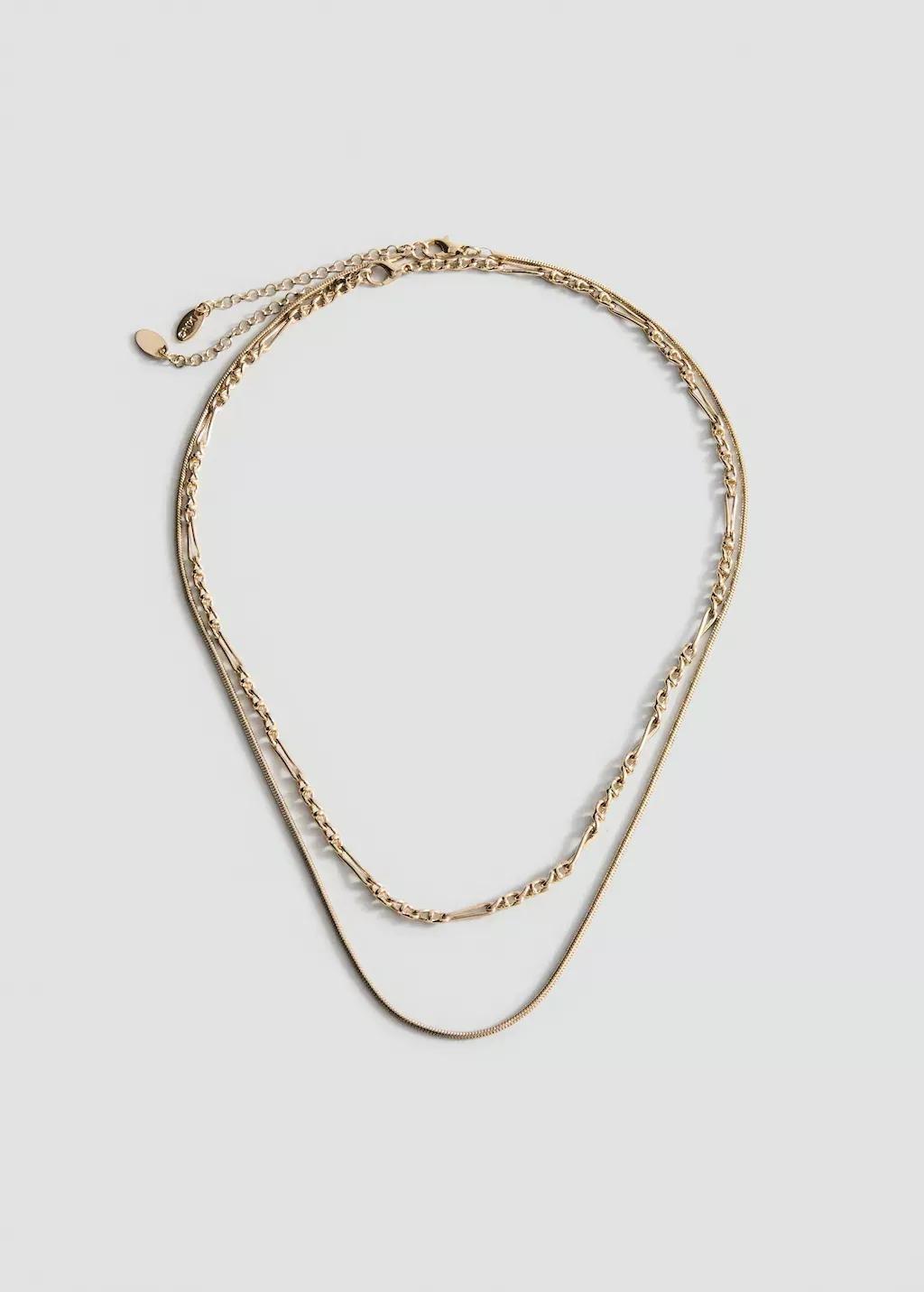 Gold Mixed Double Necklace, Gold, large image number 3