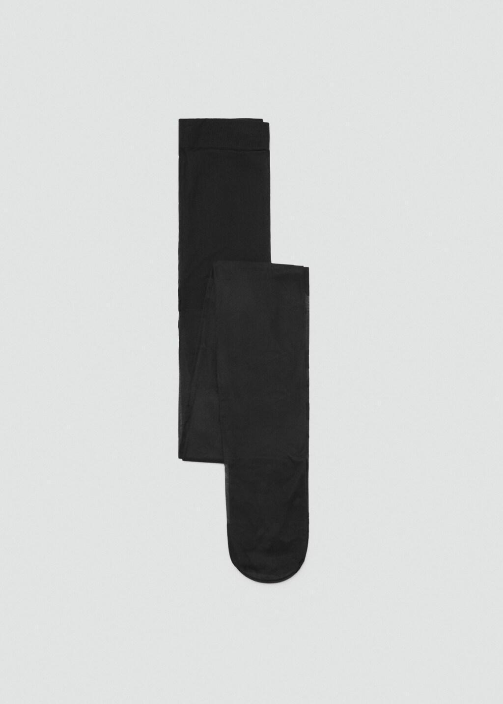 Black Sheer Stockings With Bows, Black, large image number 4