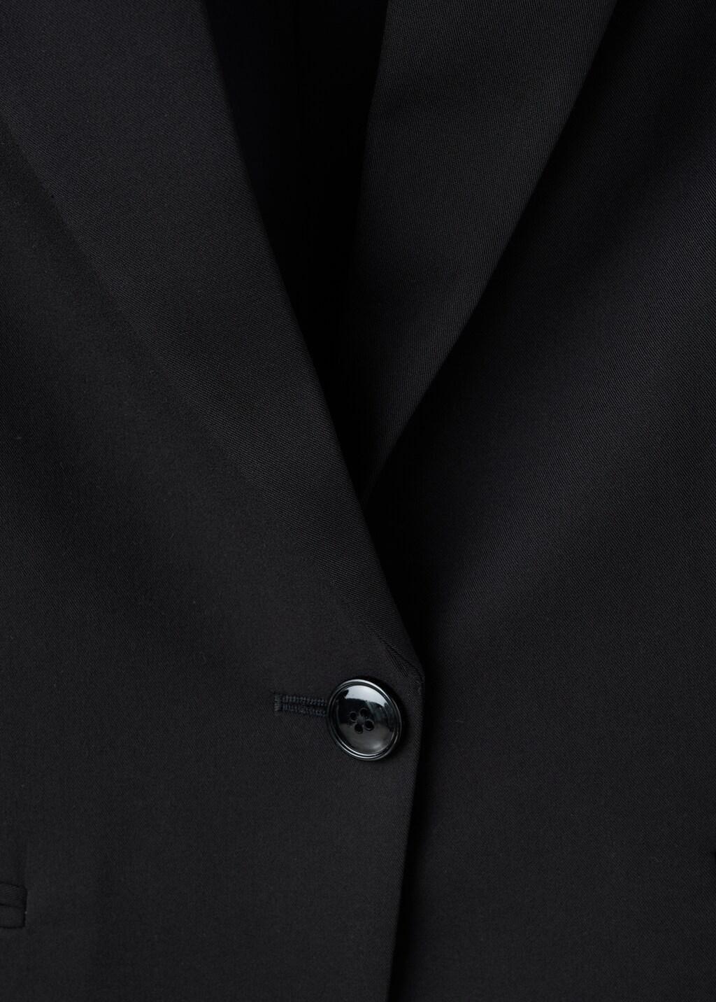Black Fitted Suit Blazer, 0201_99, large image number 5