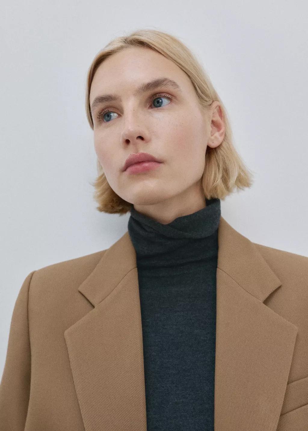 Brown Double-Breasted Suit Jacket, Medium Brown, large image number 4