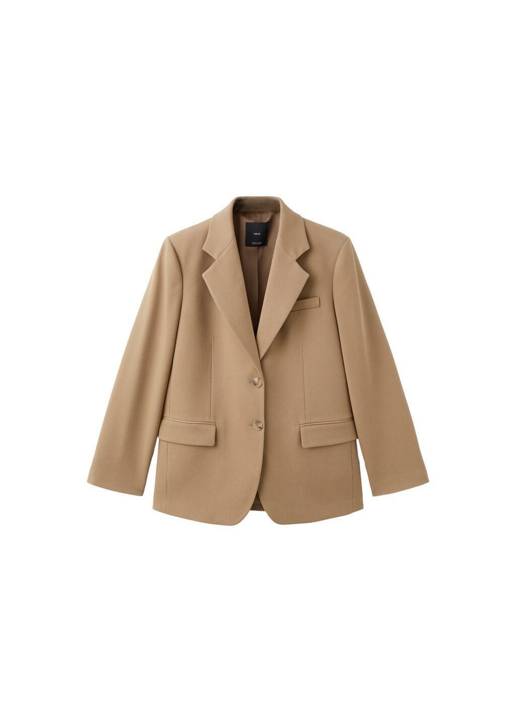 Brown Double-Breasted Suit Jacket, Medium Brown, large image number 6